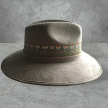 Load image into Gallery viewer, Handmade Mexican Mexican Sombrero Hat - Hand Painted Faux Suede - Artesanal