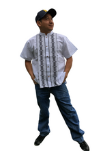 Load image into Gallery viewer, Handmade Men's Traditional White Mexican Guayabera - Small Medium Large XL