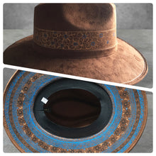 Load image into Gallery viewer, Handmade Mexican Mexican Sombrero Hat - Hand Painted Faux Suede - Artesanal