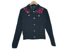 Load image into Gallery viewer, Handmade Embroidered Mexican Denim Jean Jacket - Size Small - Chamarra Bordada