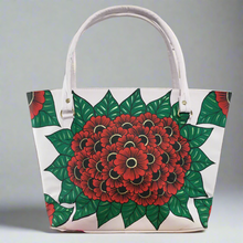 Load image into Gallery viewer, Hand Painted Mexican Purse Handbag Tote Bag - Faux Leather Bag - Bolsa Artesanal