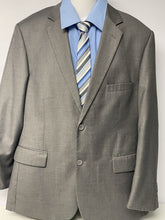 Load image into Gallery viewer, Men’s Porto Filo Extra Fine Italian Tailored Gray Suit Set Jacket 44R 38x29