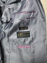 Load image into Gallery viewer, Men’s Porto Filo Extra Fine Italian Tailored Gray Suit Set Jacket 44R 38x29