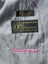 Load image into Gallery viewer, Men’s Porto Filo Extra Fine Italian Tailored Gray Suit Set Jacket 44R 38x29