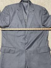 Load image into Gallery viewer, Men’s Porto Filo Extra Fine Italian Tailored Gray Suit Set Jacket 44R 38x29