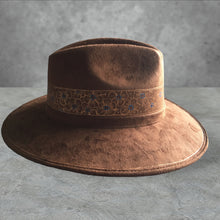 Load image into Gallery viewer, Handmade Mexican Mexican Sombrero Hat - Hand Painted Faux Suede - Artesanal
