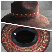 Load image into Gallery viewer, Handmade Mexican Mexican Sombrero Hat - Hand Painted Faux Suede - Artesanal