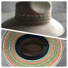 Load image into Gallery viewer, Handmade Mexican Mexican Sombrero Hat - Hand Painted Faux Suede - Artesanal