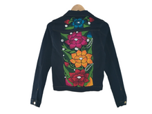 Load image into Gallery viewer, Handmade Embroidered Mexican Denim Jean Jacket - Size Small - Chamarra Bordada