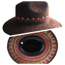 Load image into Gallery viewer, Handmade Mexican Mexican Sombrero Hat - Hand Painted Faux Suede - Artesanal