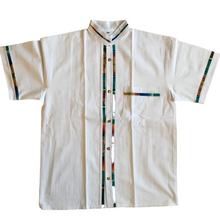 Load image into Gallery viewer, Handmade Men's Traditional White Mexican Guayabera - Size Small Medium Large XL