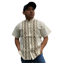 Load image into Gallery viewer, Handmade Men's Traditional Off White Mexican Guayabera - Small Medium Large XL