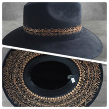 Load image into Gallery viewer, Handmade Mexican Mexican Sombrero Hat - Hand Painted Faux Suede - Artesanal