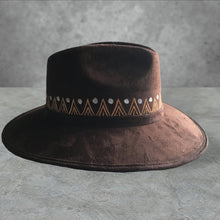 Load image into Gallery viewer, Handmade Mexican Mexican Sombrero Hat - Hand Painted Faux Suede - Artesanal