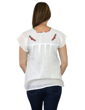 Load image into Gallery viewer, Handmade Women's Embroidered Mexican Blouse - Sizes Small & Medium - Oaxaca Mexico Blouse - Blusa Artesanal Mexicana - Cinco de Mayo Shirt