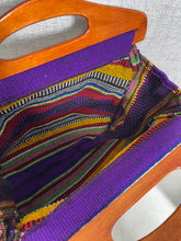 Load image into Gallery viewer, Handmade Mexican Baja Hoodie Bag Purse with Wood Handle