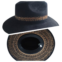 Load image into Gallery viewer, Handmade Mexican Mexican Sombrero Hat - Hand Painted Faux Suede - Artesanal