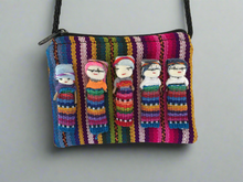Load image into Gallery viewer, Handmade Mexican Worry Doll Coin Change Purse Bag