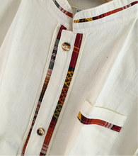 Load image into Gallery viewer, Boy's Traditional Handmade Mexican Guayabera Shirt - Beige - Off White