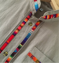 Load image into Gallery viewer, Boy's Traditional Handmade Mexican Guayabera Shirt - Brown