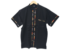Load image into Gallery viewer, Handmade Men's Traditional Black Mexican Guayabera - Size Small Medium Large XL