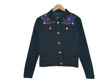 Load image into Gallery viewer, Handmade Embroidered Mexican Denim Jean Jacket - Size Small - Chamarra Bordada