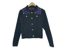 Load image into Gallery viewer, Handmade Embroidered Mexican Denim Jean Jacket - Size Small - Chamarra Bordada