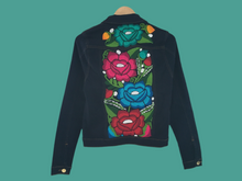 Load image into Gallery viewer, Handmade Embroidered Mexican Denim Jean Jacket - Size Small - Chamarra Bordada