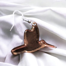 Load image into Gallery viewer, Handmade Mexican Copper Hummingbird Earrings - Hand Painted