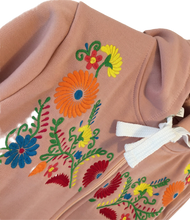Load image into Gallery viewer, Women's Pink Floral Embroidered Mexican Sweatshirt -