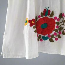 Load image into Gallery viewer, Women's Handmade Off the Shoulder Hand Embroidered Floral Mexican Blouse - Size Small - Traditional Mexican Top - Blusa Artesanal Mexiana