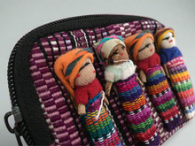Load image into Gallery viewer, Handmade Mexican Worry Doll Coin Change Purse Bag