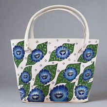 Load image into Gallery viewer, Hand Painted Mexican Purse Handbag Tote Bag - Faux Leather Bag - Bolsa Artesanal