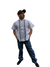 Load image into Gallery viewer, Handmade Men's Traditional White Mexican Guayabera - Small Medium Large XL