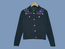 Load image into Gallery viewer, Handmade Embroidered Mexican Denim Jean Jacket - Size Small - Chamarra Bordada
