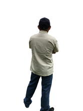 Load image into Gallery viewer, Handmade Men's Traditional Off White Mexican Guayabera - Small Medium Large XL