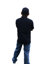 Load image into Gallery viewer, Handmade Men's Traditional Navy Blue Mexican Guayabera - Small Medium Large XL