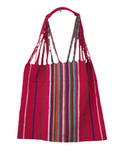 Load image into Gallery viewer, Handmade Embroidered Mexican Sugar Skull Tote Bag - Hand Woven Cotton Bag - Dia de los Muertos Tote Bag - Catrina Mexicana - Artesanias