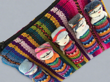Load image into Gallery viewer, Handmade Mexican Worry Doll Coin Change Purse Bag