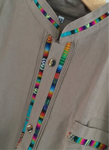 Load image into Gallery viewer, Boy's Traditional Handmade Mexican Guayabera Shirt - Brown