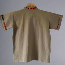 Load image into Gallery viewer, Boy's Traditional Handmade Mexican Guayabera Shirt - Brown