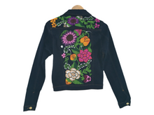Load image into Gallery viewer, Handmade Embroidered Mexican Denim Jean Jacket - Size Small - Chamarra Bordada