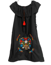 Load image into Gallery viewer, Women's Handmade Off the Shoulder Embroidered Mexican Dress - Vestido Mexicano