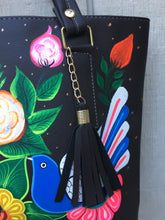Load image into Gallery viewer, Hand Painted Mexican Tote Bag Purse Handbag - Synthetic Vegan Leather Bag