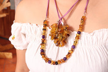 Load image into Gallery viewer, Women's Mexican Amber Necklace - Amber Necklace - Women's Necklace - Amber Jewelry - Bohemian Necklace - Bohemian Jewelry - Gift for Her