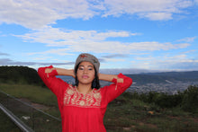 Load image into Gallery viewer, Womens Mexican Blouse - Embroidered Blouse - 3/4 Sleeve Blouse - Bohemian Blouse - Mexican Tunic Blouse - Medium Mexican Blouse - Fiesta