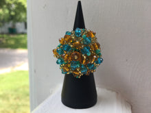 Load image into Gallery viewer, Handmade Mexican Huichol Bead Flower Ring - Anillo Mexicano - Artesanias
