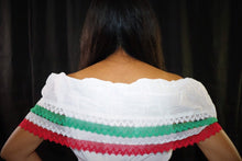 Load image into Gallery viewer, Handmade Off the Shoulder Mexican Peasant Blouse - Chiapas, Mexico - Cinco de Mayo - Mexican Fiesta - Women's Size Medium - Blusa Artesanal