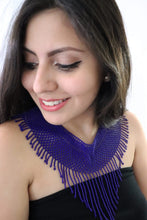 Load image into Gallery viewer, Mexican Necklace - Collar Necklace - Beaded Necklace - Huichol Jewelry - Women's Necklace - Mexican Jewelry - Blue Necklace - Gift for Her