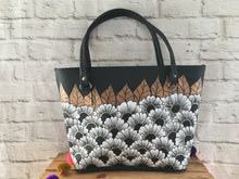 Load image into Gallery viewer, Hand Painted Floral Mexican Purse Handbag - Vegan Cruelty Free Mexican Tote Bag - Bolsa Pintada Mexicana - Artesanias Mexicanas
